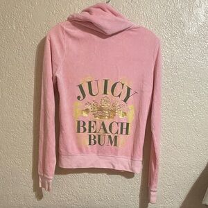 Juicy Couture Pink Hoodie with Gold Crown - Beach Bum